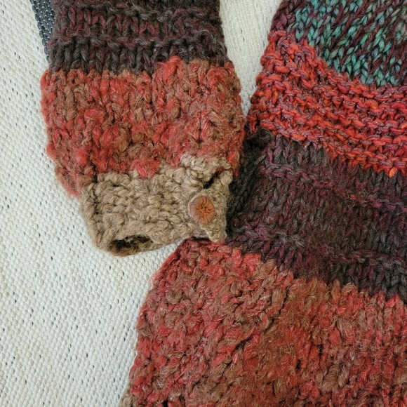 Chunky Oversized Striped Zip-Up Knit Sweater - Picture 9 of 16